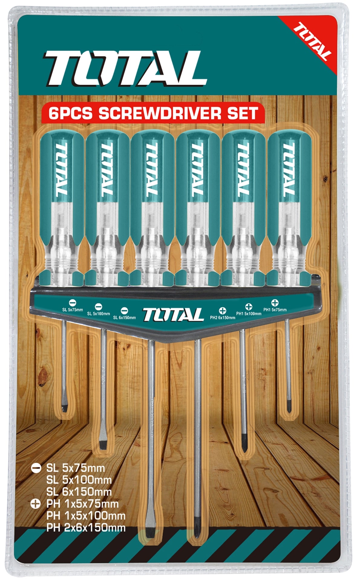 TOTAL Screwdriver Set - 6Pcs