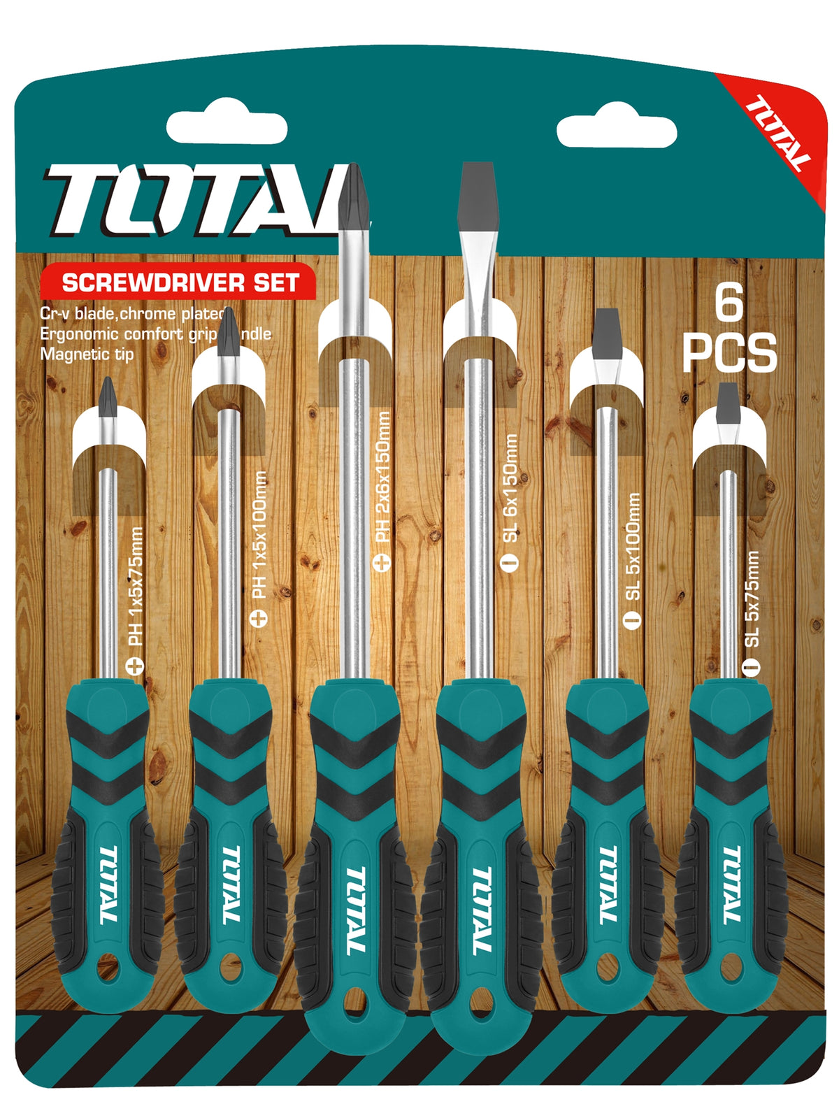 TOTAL Screwdriver Set - 6Pcs
