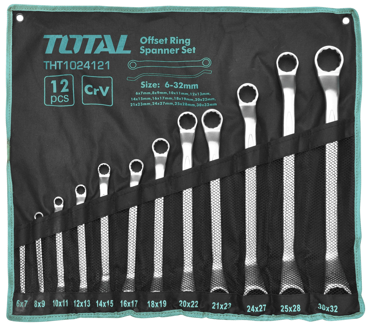 TOTAL Ring Spanner Set (6-32mm) - 12Pcs