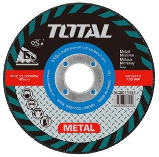 TOTAL Abrasive Metal Cutting Disc - 180mm