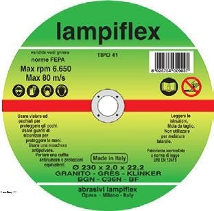 LAMPIFLEX Flat Center Granite Cutting Micro-Disc - 115mm