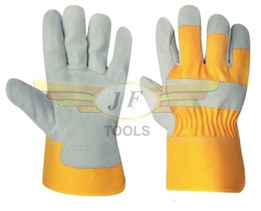 Leather Working Gloves Grade A Yellow