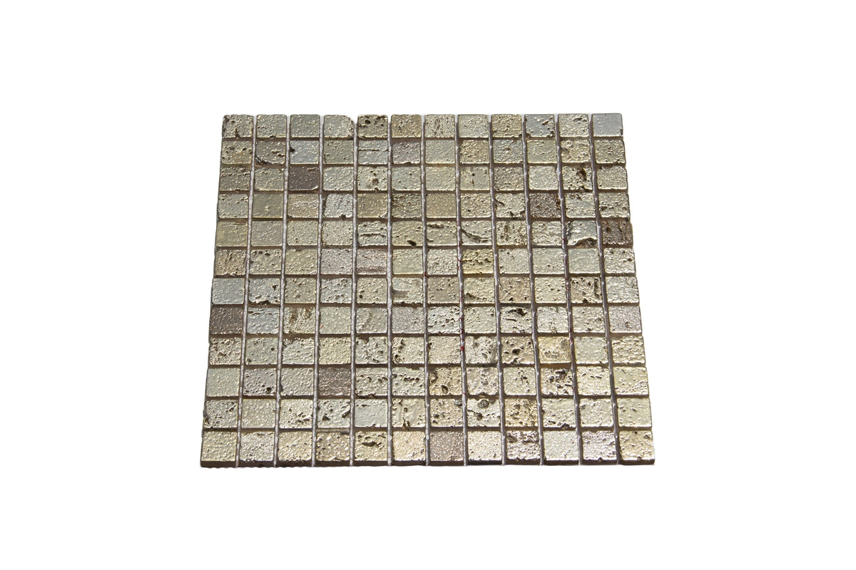 MOSAIC 100% Stone+Gold Plating Sheet298x298mm,Single Pc23x23