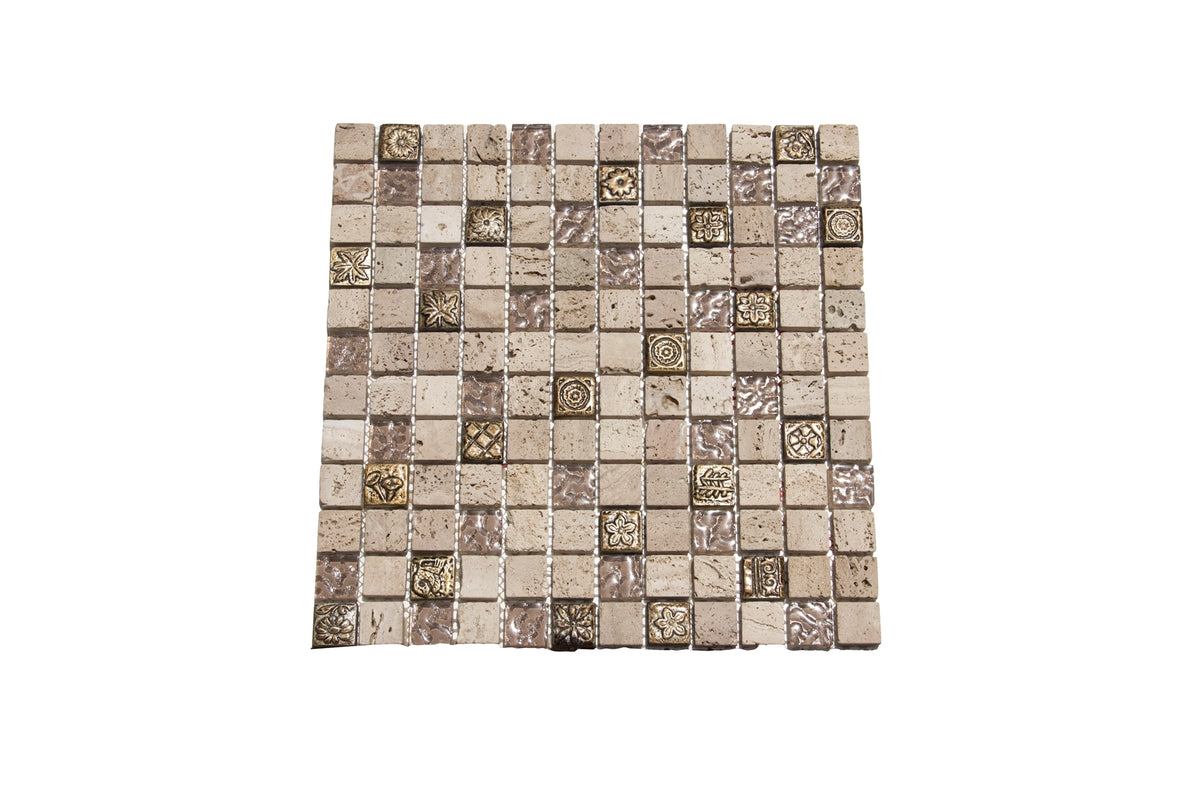 Mosaic Marb97pcs+Glass24pcs+Resin23PCS SHT300X300MM ، SGLPC23X