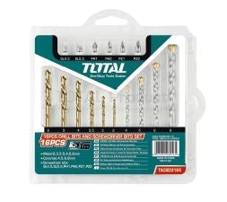 TOTAL Drill+Scrwdvr.Bit Set - 16Pcs