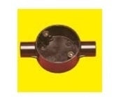 25mm uPVC CIRCULAR BOX 2 THRU' (WH) CB2T