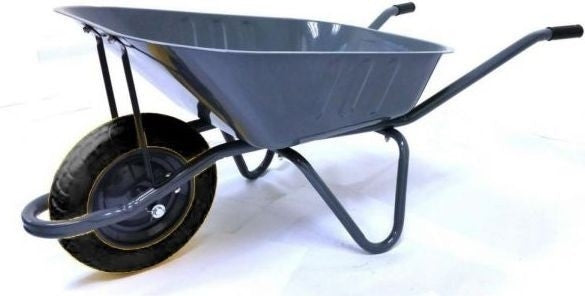 MYSTAR Wheel Barrow Pneumatic Steel Gray C/W