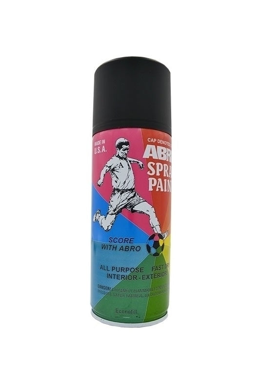 ABRO 12 Flat Black Spray paint (12 pcs per carton)
