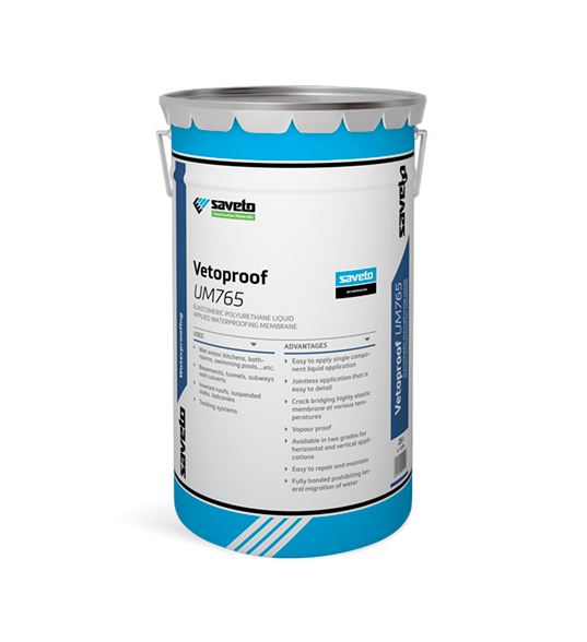 Vetoproof UM765 Pitch-Modified Elastomeric Polyurethane Liquid Applied Waterproofing Membrane