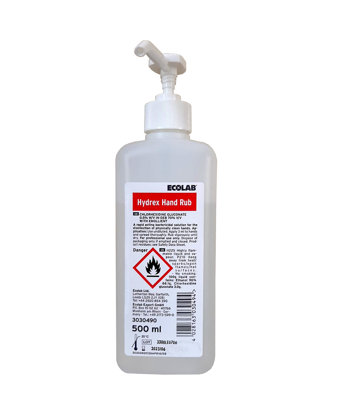 Hand rub with Pump -Ecolab,U.K