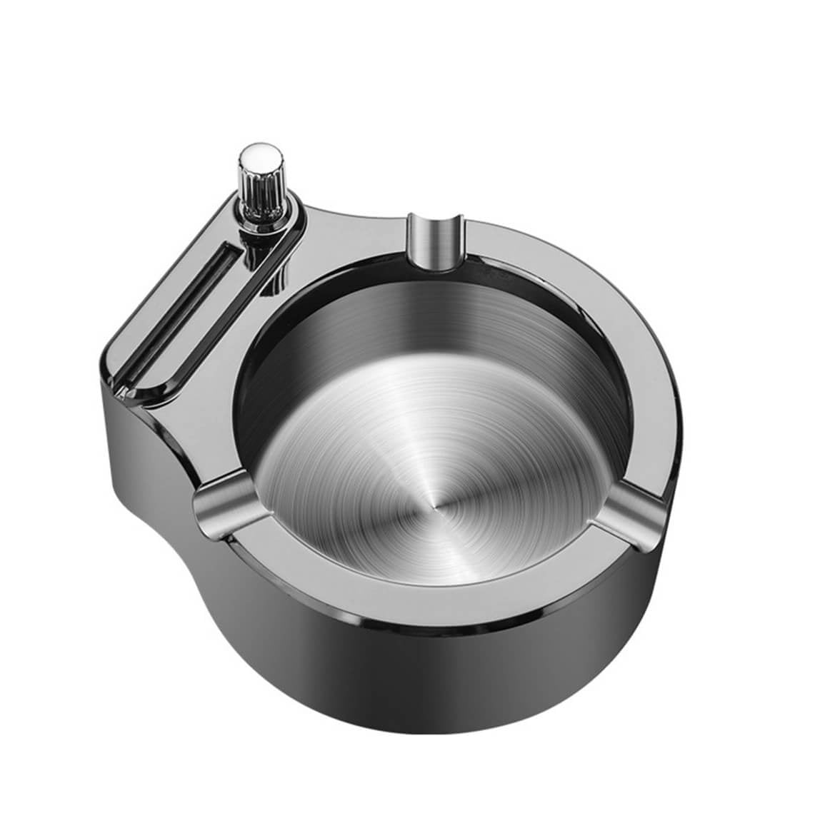 Metal Ashtray With Lighter