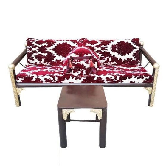 Royal set luxury chair with table and diwaniya with takiya