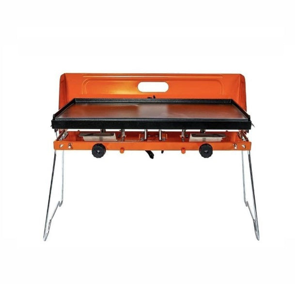 Gas stove 2, with grill iron, legs, arms and pod BDA-380-E SET