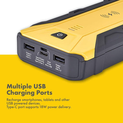 Shell SH916WC 1200A 12V Portable Lithium Jump Starter for 7-Liter Gasoline & 3-Liter Diesel Engines