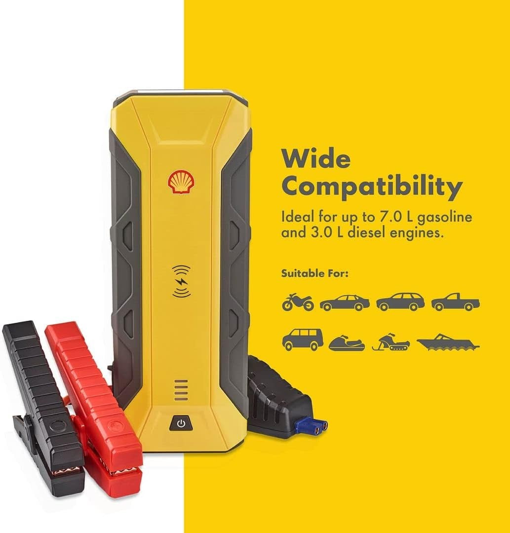 Shell SH916WC 1200A 12V Portable Lithium Jump Starter for 7-Liter Gasoline & 3-Liter Diesel Engines