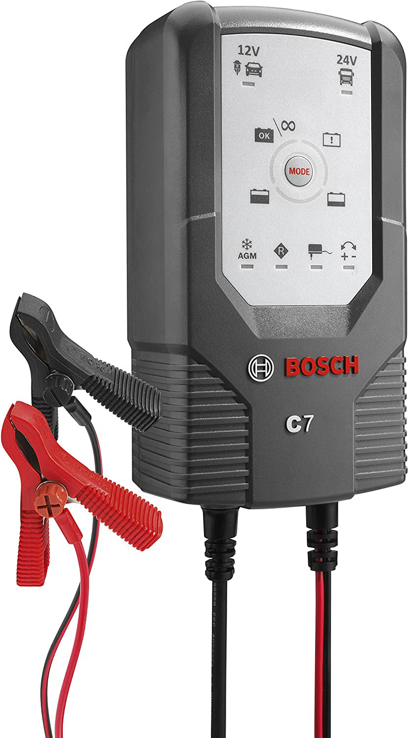 BOSCH C7 12/24-Volt 6-mode Charger and Punainer