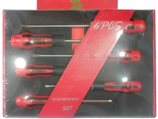 SENECA Screwdriver Set - 6Pcs (Slotted + Pozidriv)