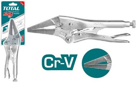 TOTAL Long Nose Locking Plier - 9"