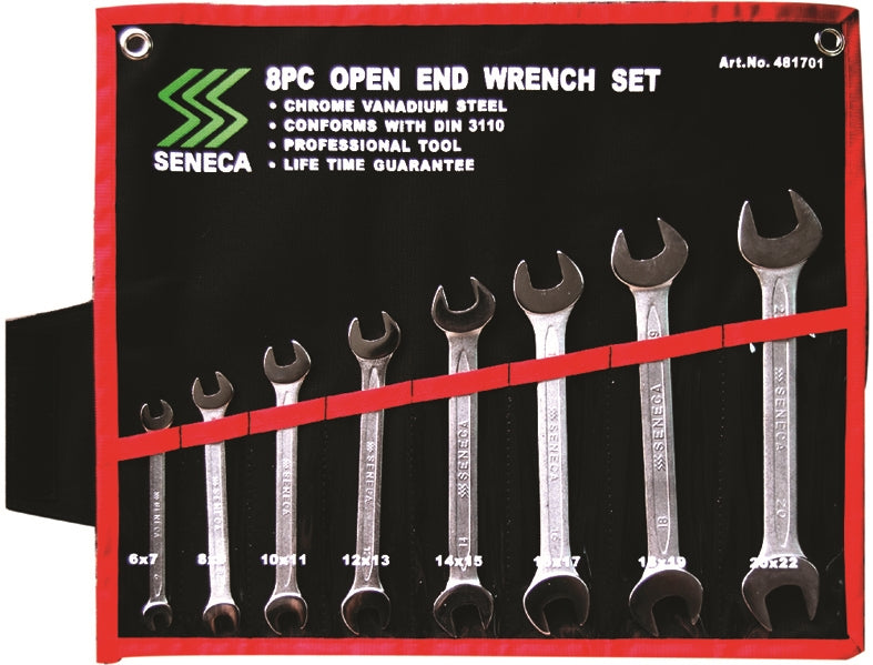 SENECA Spanner Wrench Set Opn.End - 8Pcs