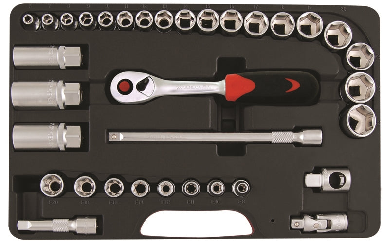 SENECA Socket Wrench Set (3/8"Dr.) - 34Pcs