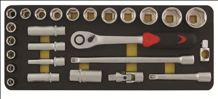 Seneca Socket Wrench Set i/mtl.cse w/fm. (1/2 "د.) - 26pcs