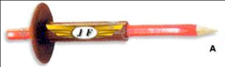 JTW Pointed Iron Cold Chisel w/Grip - 8"