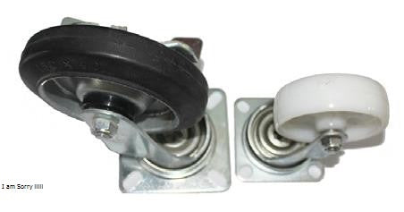 Caster Rubber Caster Wheel Set w/Swivel - 25mm
