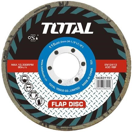 TOTAL Flap Disc - P80 (115 × 22mm)