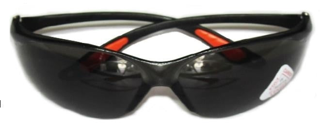 Black Safety Goggles w/Orange Tip