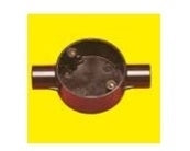 20mm uPVC CIRCULAR BOX 2 THRU' (WH) CB2T