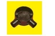 25mm uPVC CIRCULAR BOX 2 ANGLE (WH) CB2A