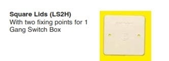LID SQUARE FOR 1GSB 2 HOLES uPVC (BK)
