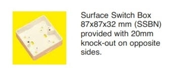 SURFACE SWITCH BOX uPVC      (WH)