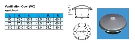 50mm uPVC VENTILATION COWL (GY)