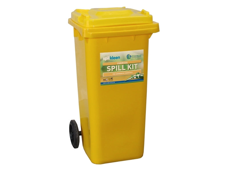 120LTR CAPACITY OIL & FUEL RESPONSE KIT IN TWO WHEELED BIN