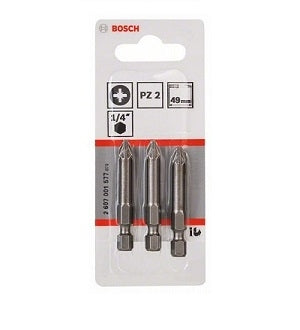 SCREW BIT PZ2 49 MM -3 pcs