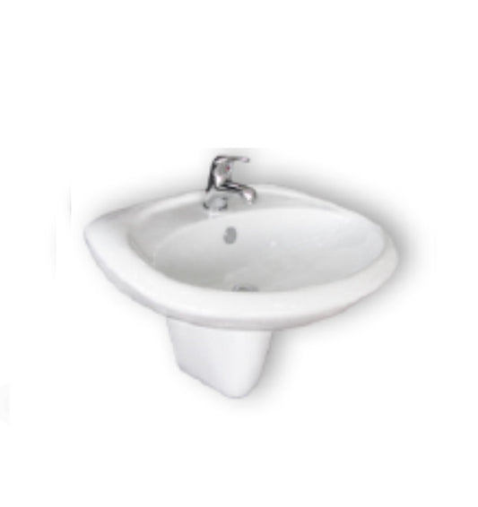 LARA WASH BASIN 65 HALF PEDESTAL