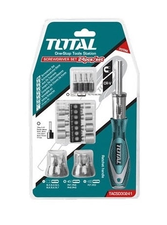 TOTAL Bit Set Screwdriver - 24Pcs