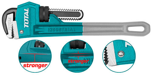 Total Pipe Wrench Drop-Forged w/Crbn.Stl. - 300mm (12)