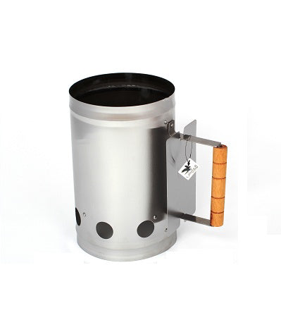 Steel Charcoal fire starter With Wooden Hand
