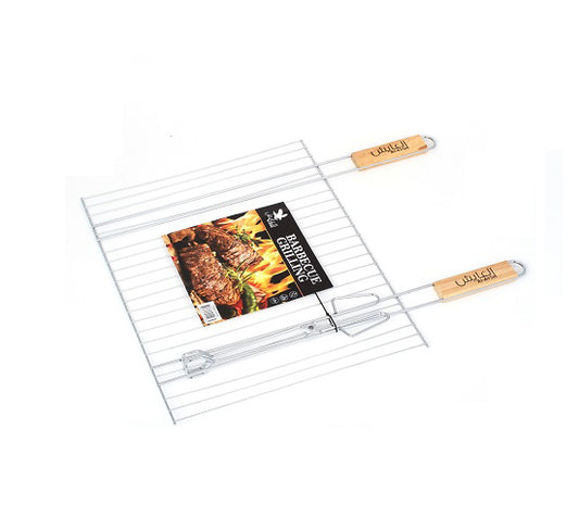 Stainless Steel Grill with Two Hands & steel Tweezers ZDBQ-80B