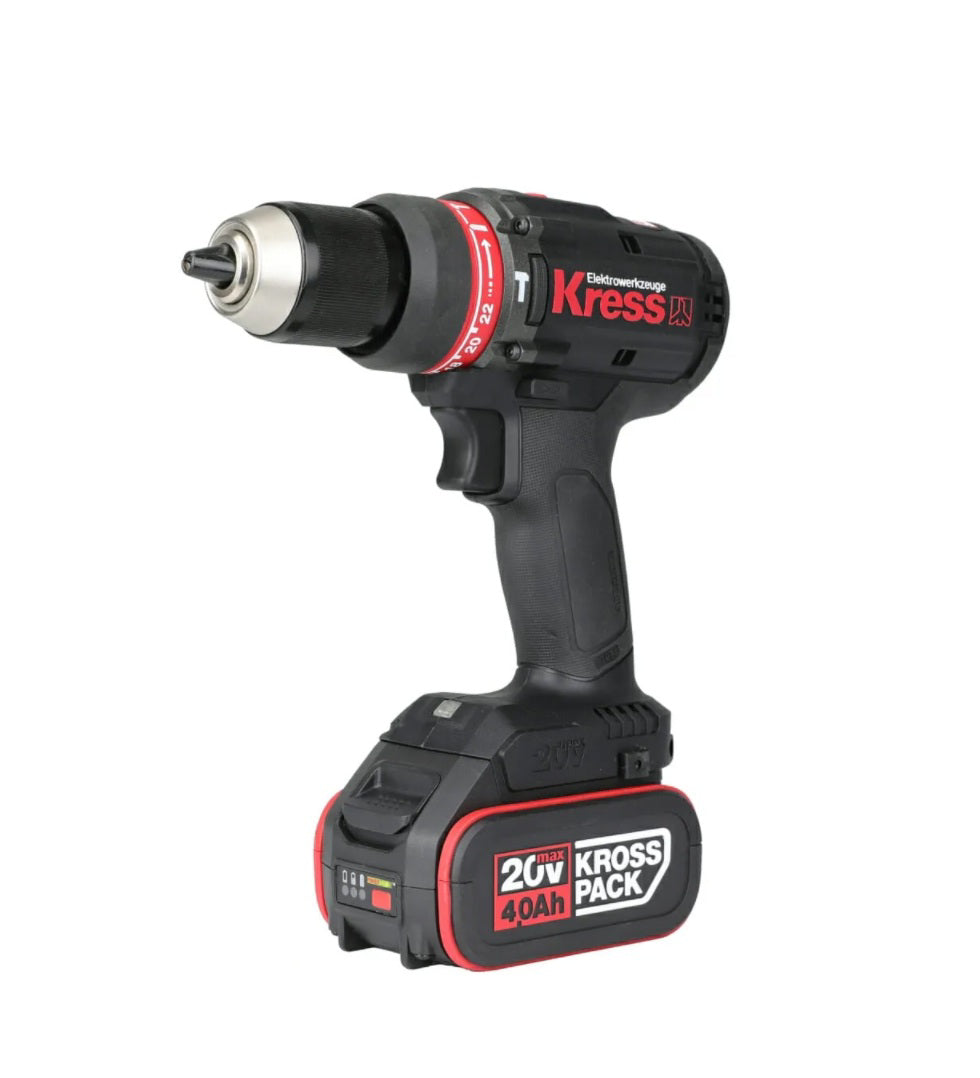 KRESS BRUSHLESS HAMMER DRILL 20V 4AH 2BAT – KUC31.2