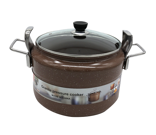 Granite Pressure Cooker With Glass Lid 7 Liter - MT-20-329
