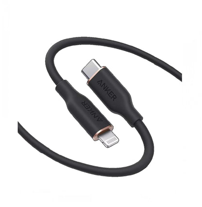 ANKER POWERLINE III FLOW USB-C WITH LIGHTNING CONNECTOR 0.9M - BLACK