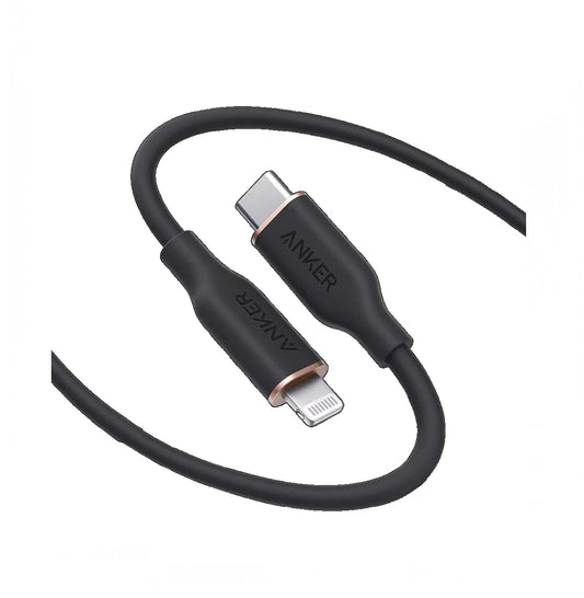 ANKER POWERLINE III FLOW USB-C WITH LIGHTNING CONNECTOR 0.9M - BLACK