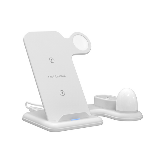 4 in 1 10 Watt Fast ??Wireless Charging Base With Built-in Led For iPhone + Apple Smart Watch + Airpod