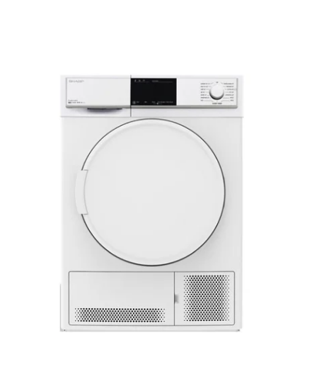 Sharp Condenser 9 Kg Dryer, White