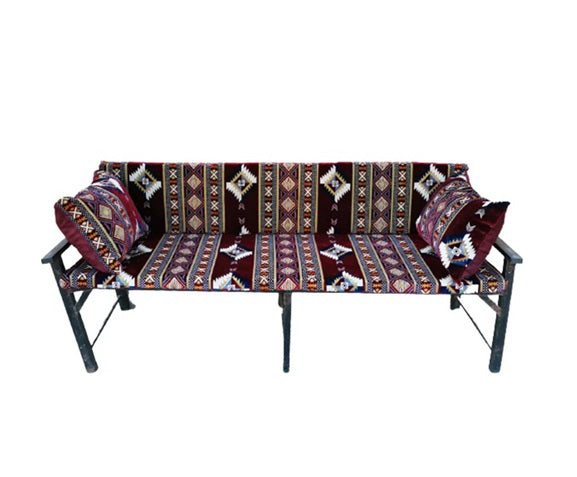 Diwaniya with back and 2 armrests without iron chair